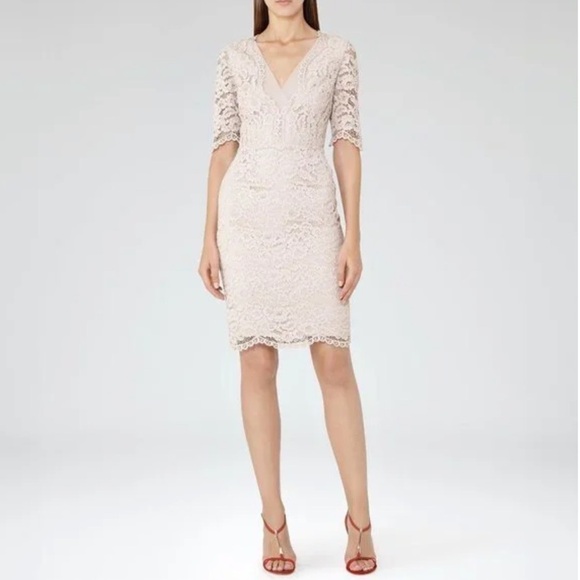 Reiss Cream Lace Dress - Picture 3 of 9